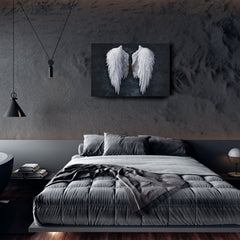 Banksy Angel Wings Canvas Wall Art Decor - Urban Street Art Poster