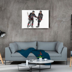 Sebastian Aho & Andrei Svechnikov Canvas Art – Carolina Hurricanes Wall Decor