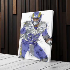 Aaron Donald Canvas Art – Los Angeles Rams Wall Decor