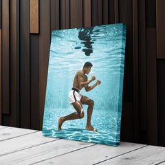 Muhammad Ali Underwater Canvas – Boxing Wall Art for Home Decor