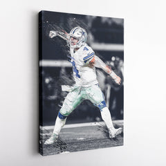 Dak Prescott Canvas Art – Cowboys Celebration Wall Decor