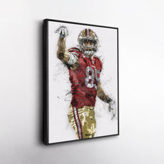 George Kittle Canvas Art – San Francisco 49ers Wall Decor