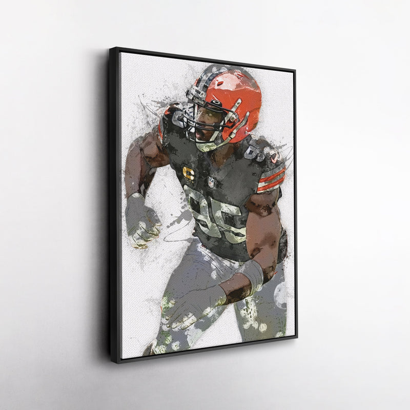Myles Garrett Canvas Art – Cleveland Browns Wall Decor