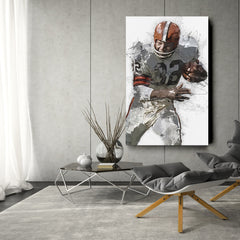 Jim Brown Canvas Art – Cleveland Browns Wall Decor