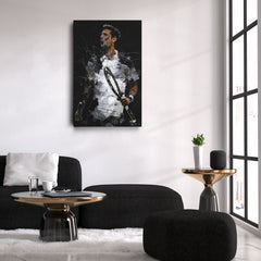 Novak Djokovic Canvas Print – Iconic Tennis Wall Art for Man Cave or Home