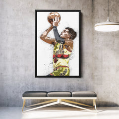 Trae Young Canvas Art – Atlanta Hawks Wall Decor