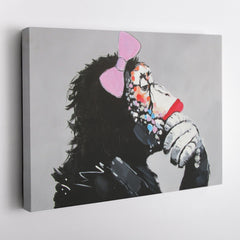 Banksy Female DJ Canvas – Street Art for Modern Wall Decor