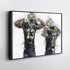 Michael Thomas & Alvin Kamara Canvas Art – New Orleans Saints Wall Decor