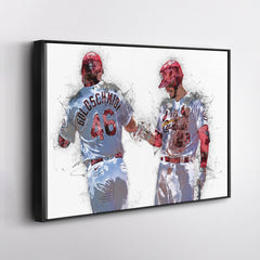 Paul Goldschmidt & Nolan Arenado Canvas Art – St. Louis Cardinals Wall Decor
