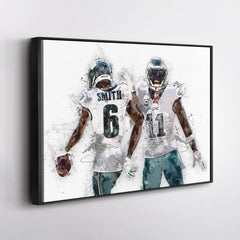 A.J. Brown & DeVonta Smith Canvas Art – Philadelphia Eagles Wall Decor
