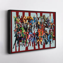 Marvel Superheroes Canvas Wall Art – Comics Print for Kids