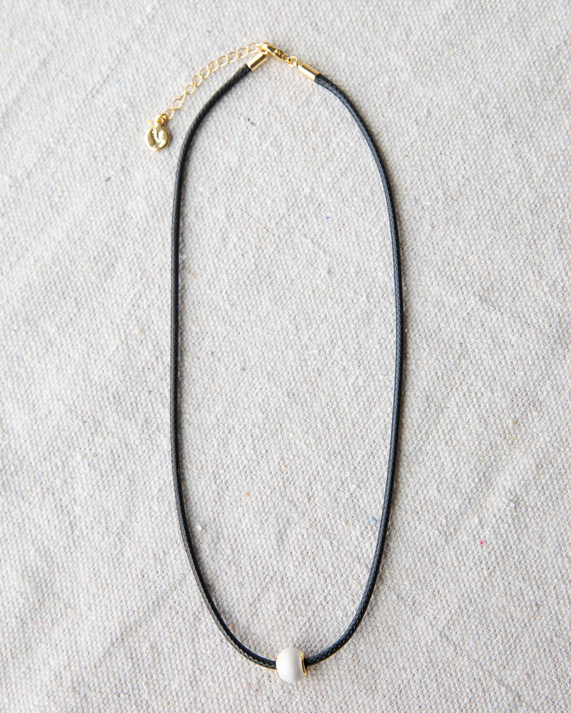 Pearl and Cord Necklace