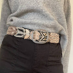 Wildroot Artisan Embroidered Belt, Black