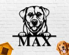 Labrador Dog Breed Custom Metal Sign