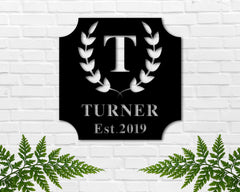 Family Name Est. Custom Metal Sign