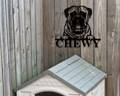 Dog Breed Address Custom Metal Sign