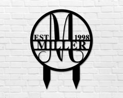Circle Family Name Est. Custom Metal Sign