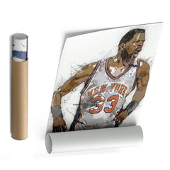 Patrick Ewing Canvas Art – New York Knicks Wall Decor